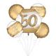 Golden Age 50th Birthday Foil Balloon Bouquet, 5pc